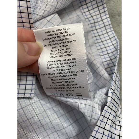 Habit Men's Medium Dockside Check Black-Colony Blue Short Sleeve Shirt - Picture 7 of 10